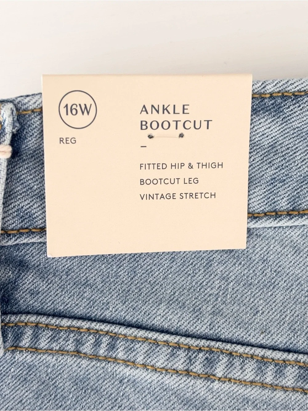 UNIVERSAL THREAD Vintage Stretch Ankle Bootcut Jeans Sz 16W Reg NWT